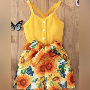 SHEIN Kids Sunflower Kids Romper - Size 7 (girls)